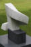 beeld 12: Draai in steen, 30x40x50 cm, Carrara marmer & lood 